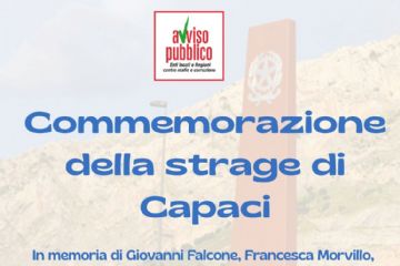 Commemorazione della strage di Capaci. Venerdì 22 maggio, ore 18, Vigliano Biellese, Piazza Roma